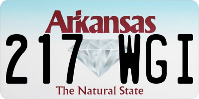 AR license plate 217WGI