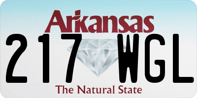 AR license plate 217WGL