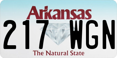 AR license plate 217WGN