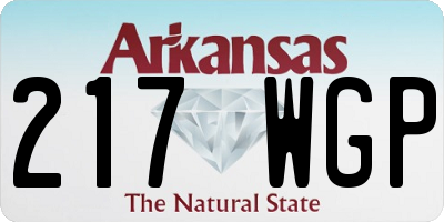 AR license plate 217WGP