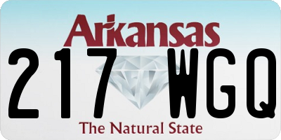 AR license plate 217WGQ