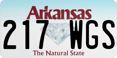 AR license plate 217WGS