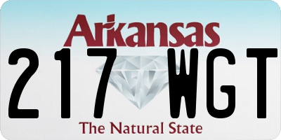 AR license plate 217WGT