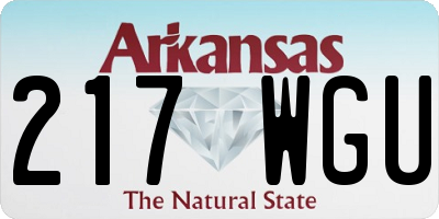 AR license plate 217WGU