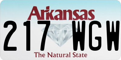 AR license plate 217WGW