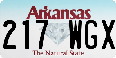 AR license plate 217WGX