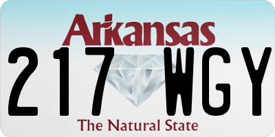 AR license plate 217WGY