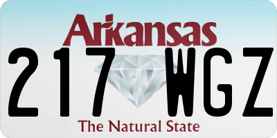 AR license plate 217WGZ