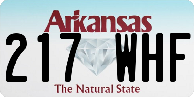 AR license plate 217WHF