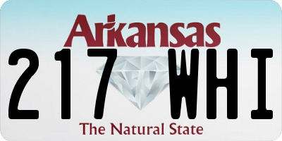 AR license plate 217WHI