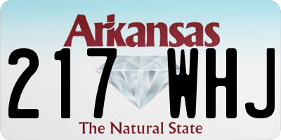 AR license plate 217WHJ