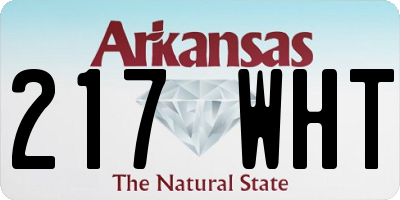AR license plate 217WHT