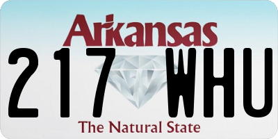 AR license plate 217WHU