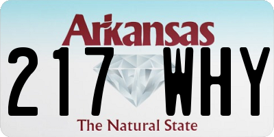 AR license plate 217WHY