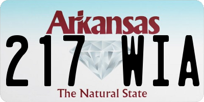 AR license plate 217WIA