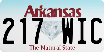 AR license plate 217WIC