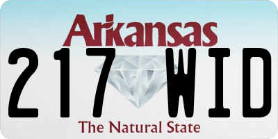 AR license plate 217WID