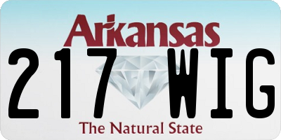 AR license plate 217WIG