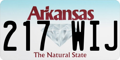AR license plate 217WIJ