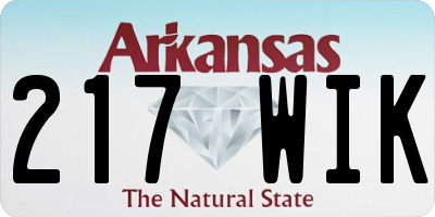AR license plate 217WIK