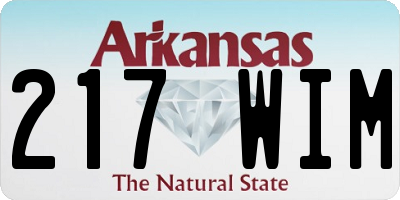 AR license plate 217WIM