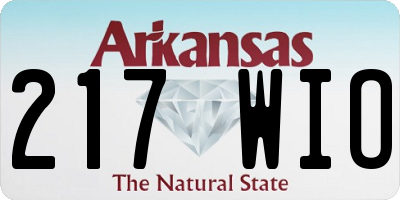 AR license plate 217WIO