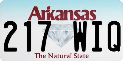 AR license plate 217WIQ