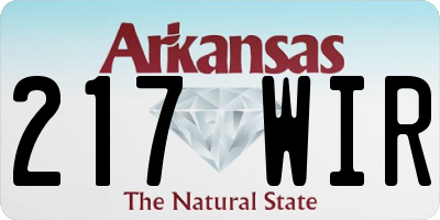 AR license plate 217WIR