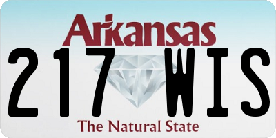 AR license plate 217WIS
