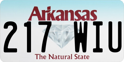 AR license plate 217WIU