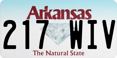 AR license plate 217WIV