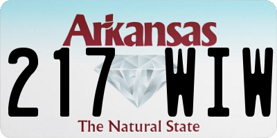 AR license plate 217WIW