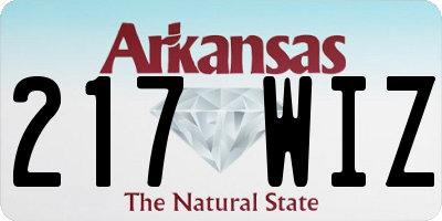 AR license plate 217WIZ