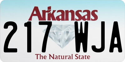 AR license plate 217WJA