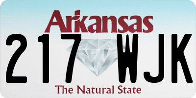 AR license plate 217WJK