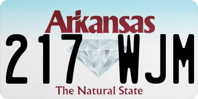 AR license plate 217WJM