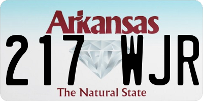 AR license plate 217WJR