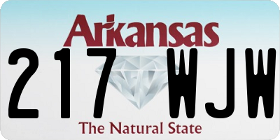 AR license plate 217WJW