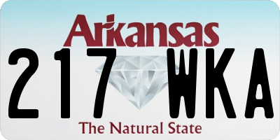 AR license plate 217WKA