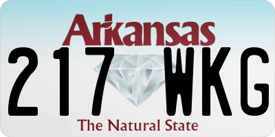AR license plate 217WKG