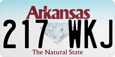 AR license plate 217WKJ