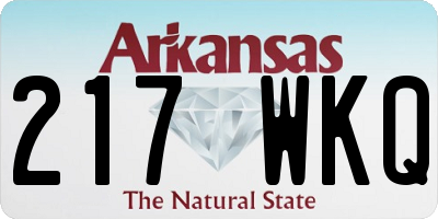 AR license plate 217WKQ