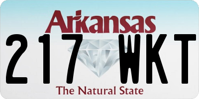 AR license plate 217WKT