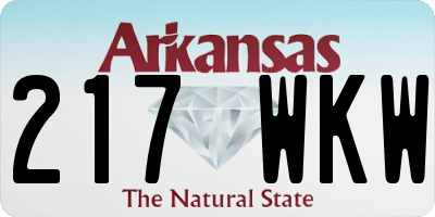 AR license plate 217WKW