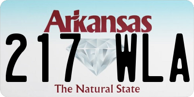AR license plate 217WLA