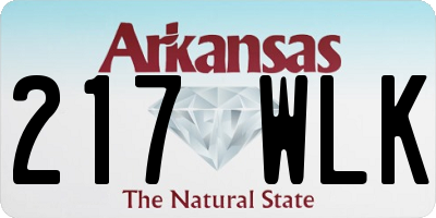 AR license plate 217WLK
