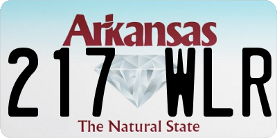 AR license plate 217WLR
