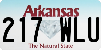 AR license plate 217WLU
