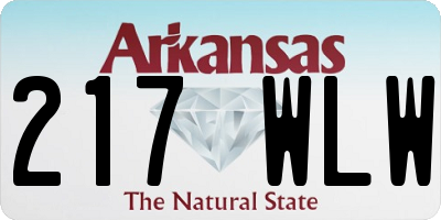 AR license plate 217WLW