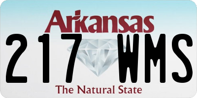 AR license plate 217WMS